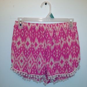 Pink and White Chevron Shorts